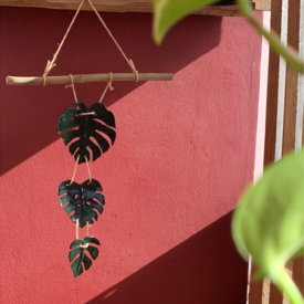 Handmade Monstera Clay Wall Art